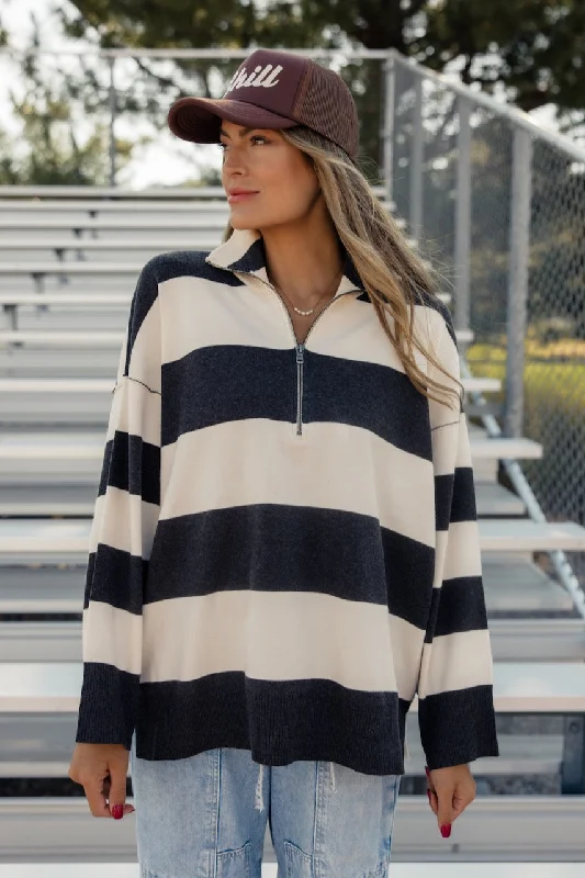 Free People Coastal Stripe Pullover