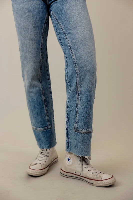 Free People Risk Taker Mid Rise Straight Jeans