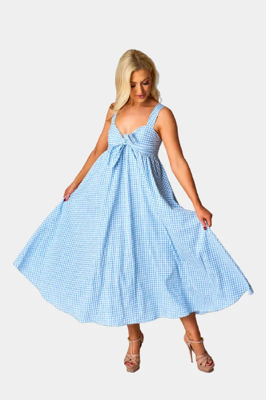 KENNY SMOCKED BACK MAXI DRESS - BLUE MOON