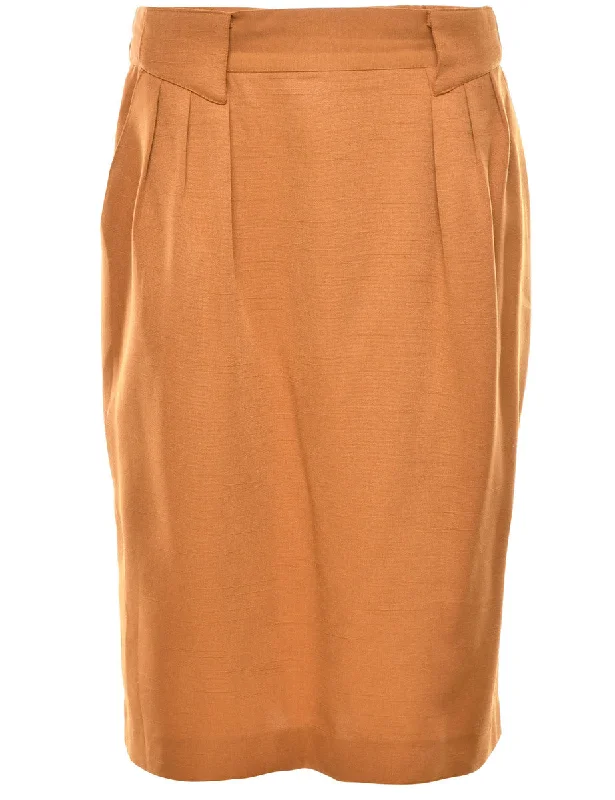 Mustard Pencil Skirt - M