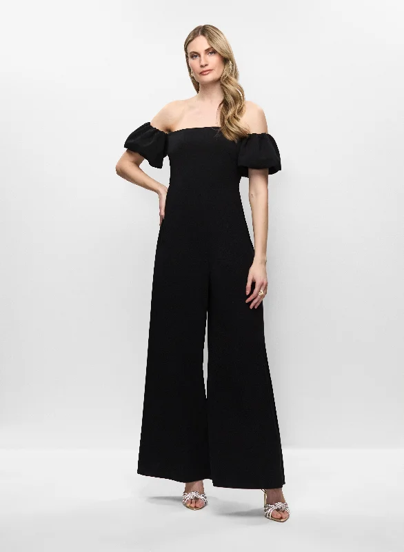 Puff Sleeves Wide Leg Jumpsuit