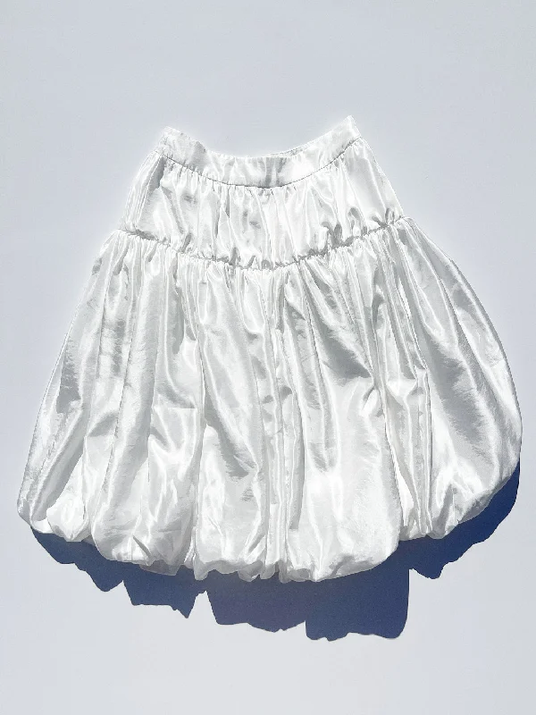 Whip Balloon Skirt - White