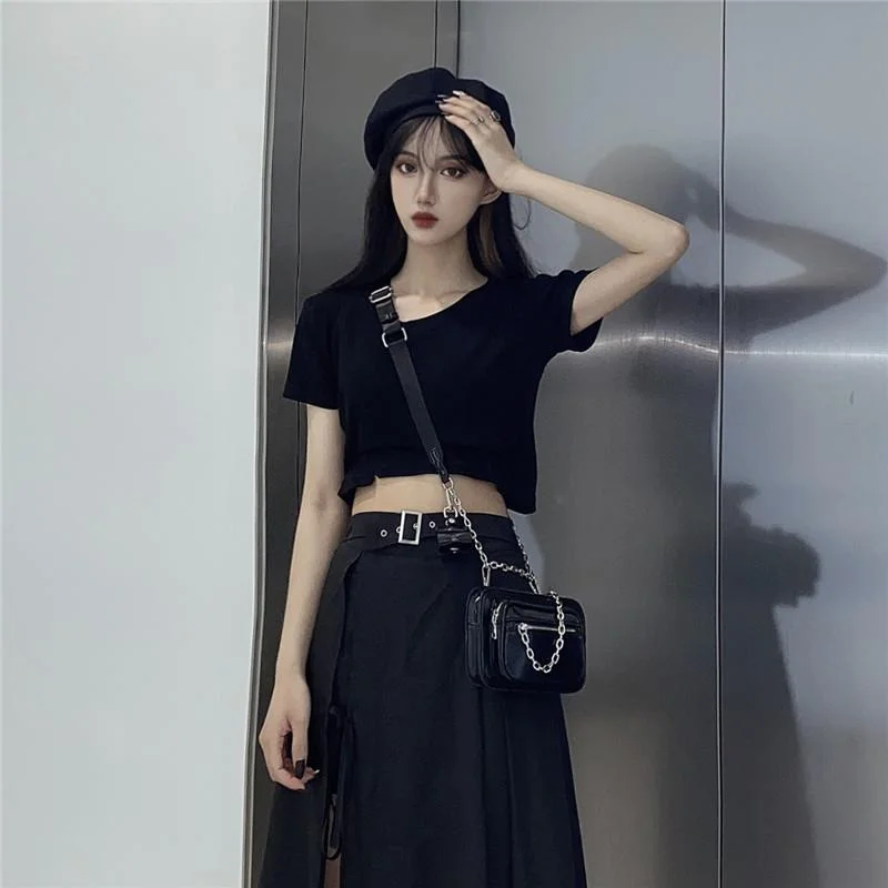 Women's Asymmetric A-line Slit Skirts