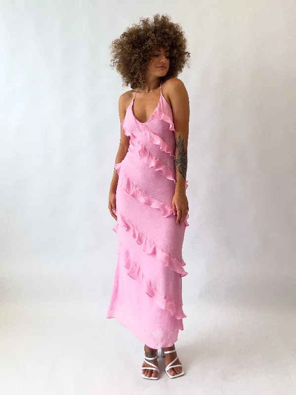 Ella Midi Dress - Pink