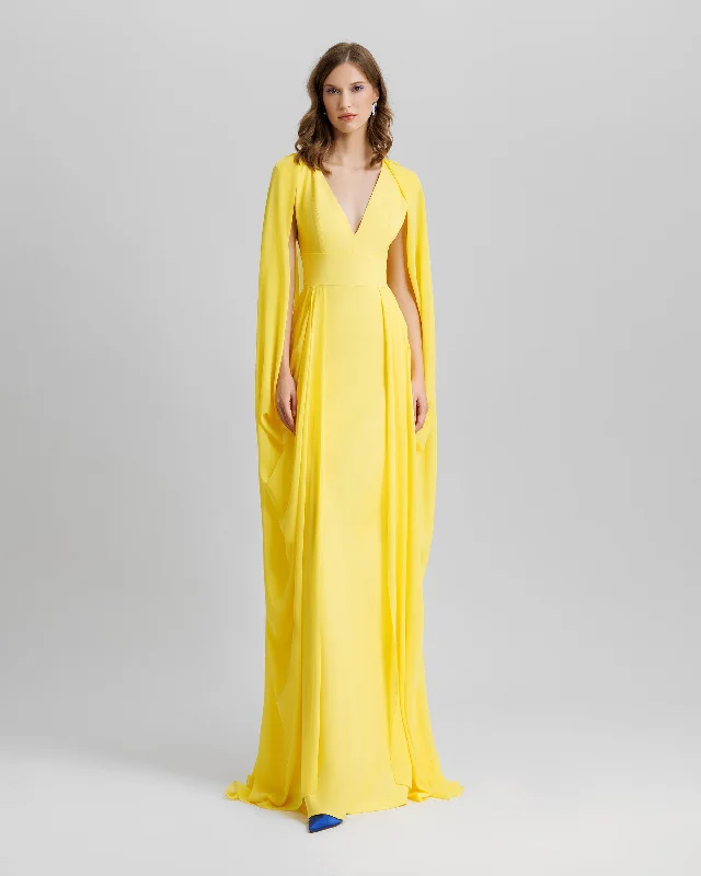 V-Neckline Long Dress