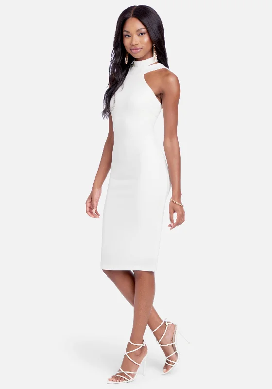 Halterneck Bodycon Midi Dress