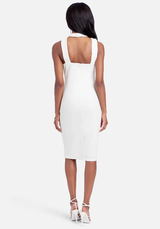 Halterneck Bodycon Midi Dress