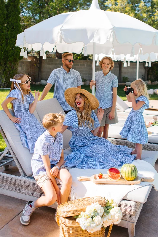 Indie Dress in Blue Gingham