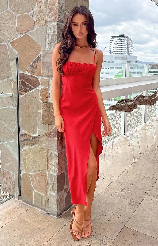 Kirrily Red Midi Dress