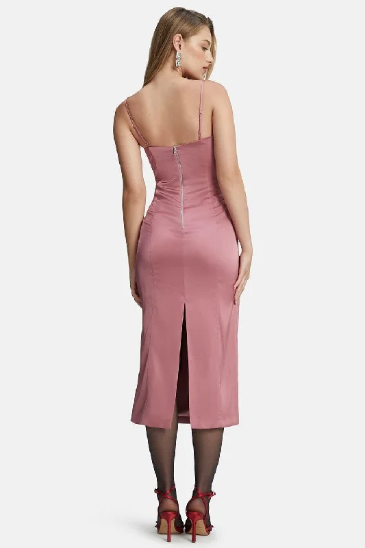 Landon Structured Midi Dress - Mauve