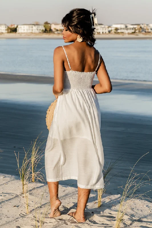 New Beginnings Ivory Midi Dress FINAL SALE