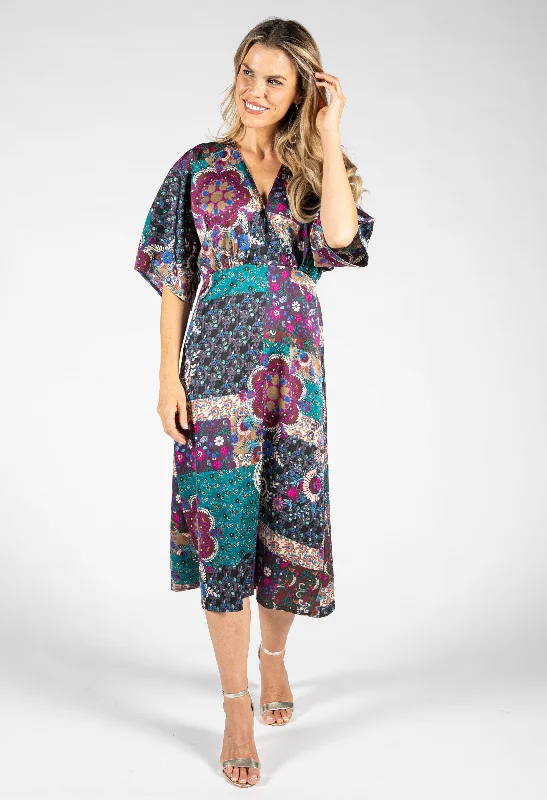 Paisley Pop Midi Dress