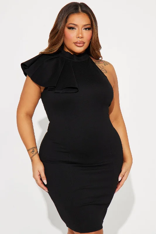 Ruffle Butter Dress - Black