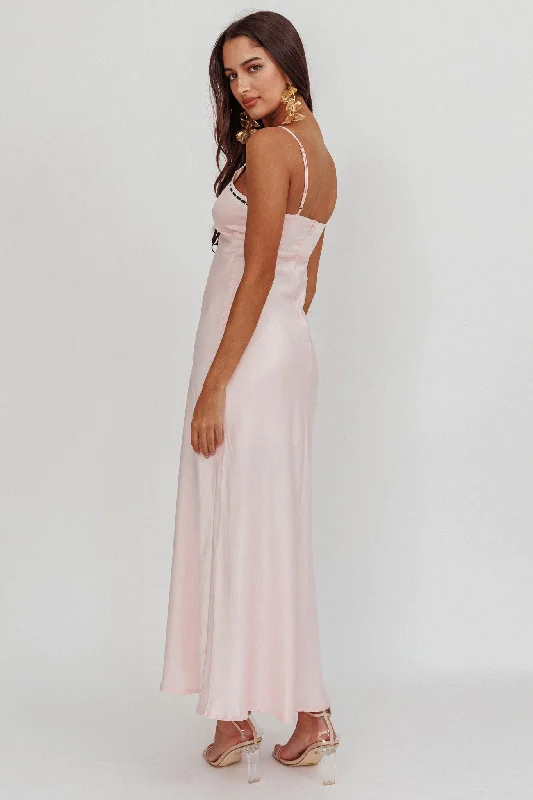 Sharla Bow Bust Maxi Dress Rosewater