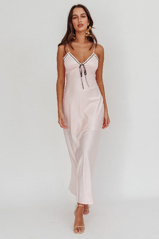 Sharla Bow Bust Maxi Dress Rosewater