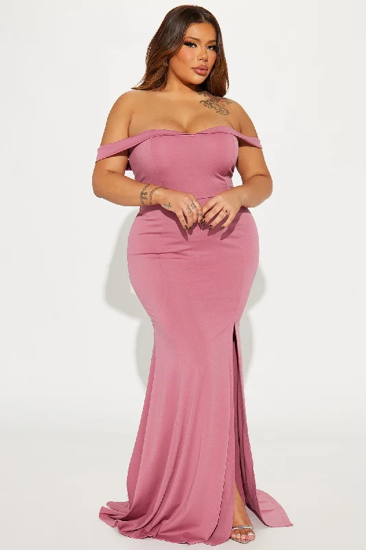 Special Evening Crepe Gown - Mauve