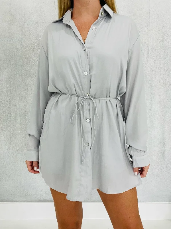 The Brew Romper Dress - Silver