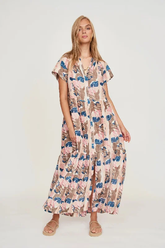 Vienna Maxi Dress in Reef Shortcake