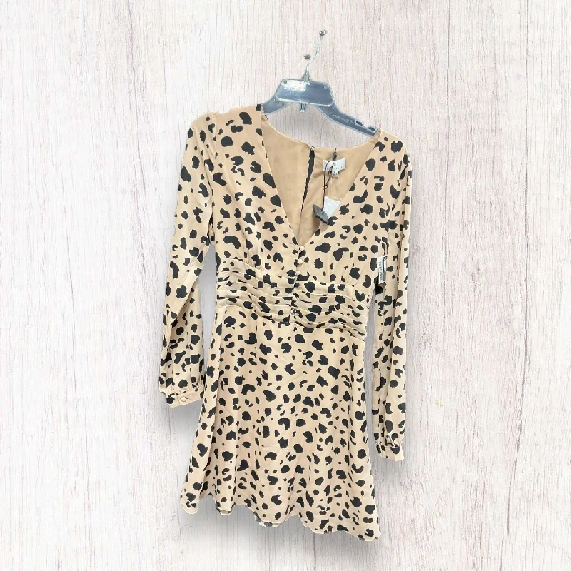 Animal Print Dress Casual Midi Socialite, Size M