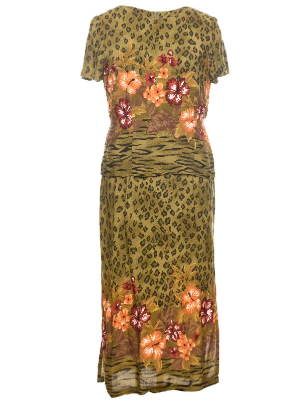 Animal Print Dress - M