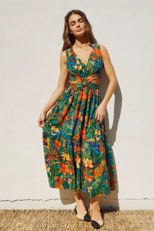 Botanical Bliss Midi Dress