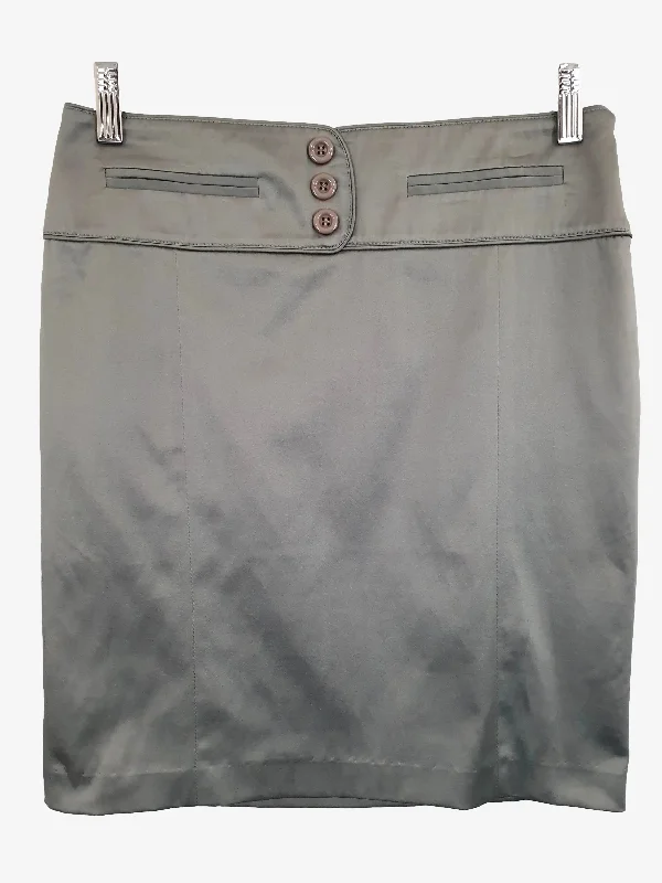 Bysi Office Style Silver Midi Skirt Size 10