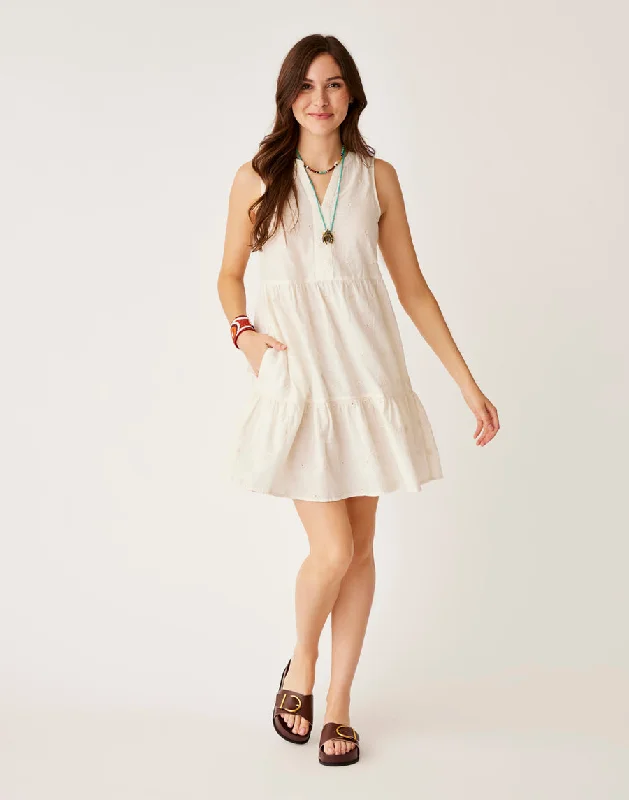 Carve Designs Nellie Eyelet Dress-Birch