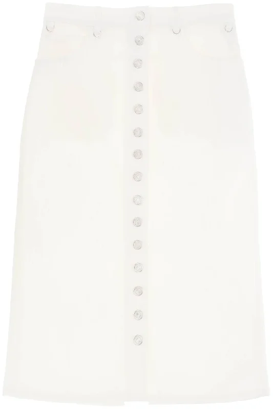 Courreges ""denim midi skirt with multif 124DJU155DE0022 HERITAGE WHITE