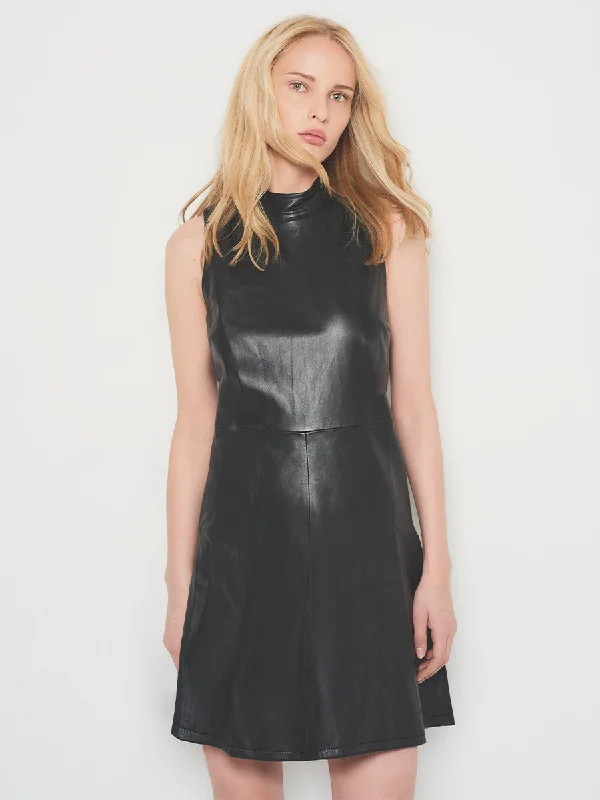 CRAWFORD UPCYCLED LEATHER DRESS