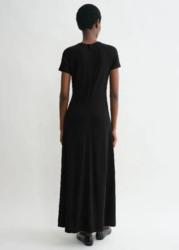 Fluid jersey dress black