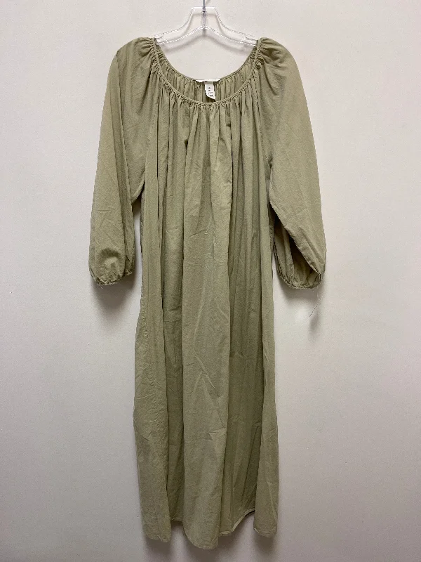 Green Dress Casual Maxi H&m, Size L