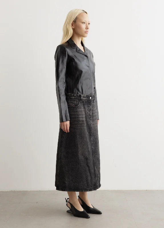 L-Ory Giacca Denim Midi Skirt