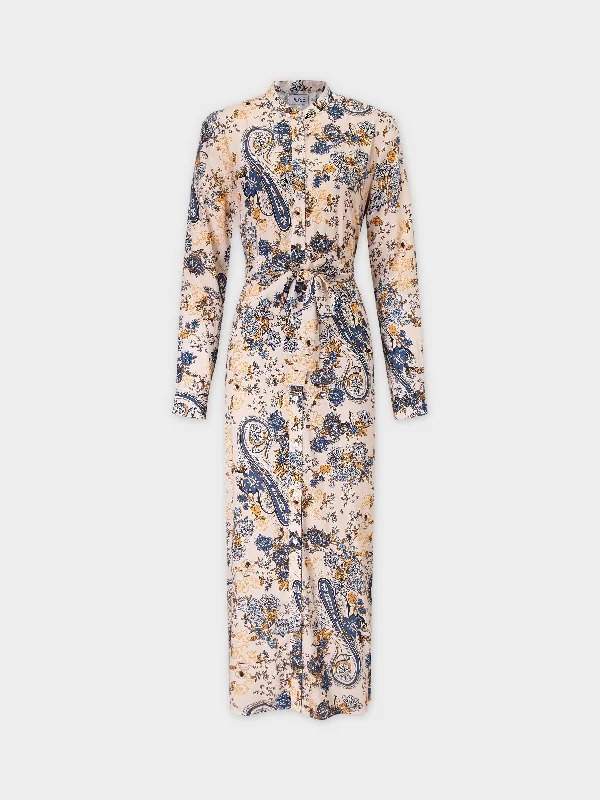 Long Shirtdress-Vintage Paisley