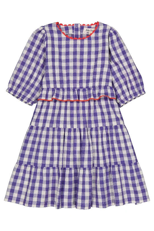 Nikita dress Purple Gingham