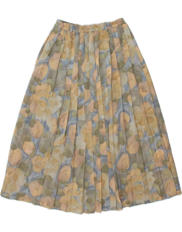 PENNY BLACK Womens Pleated Skirt UK 16 Large W32  Multicoloured Floral