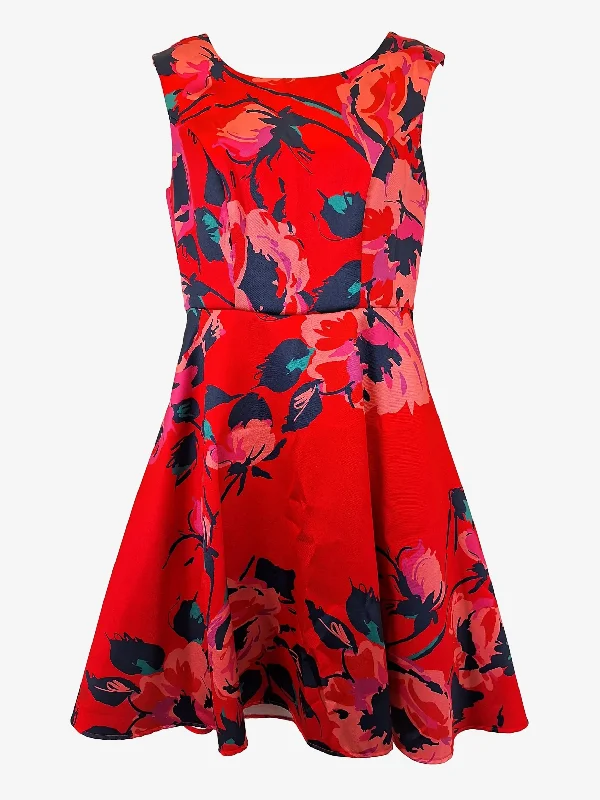 Review Elegant Rose-mantic A Line Midi Dress Size 10