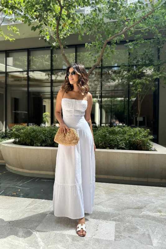 Riri White Corset Bustier Sundress