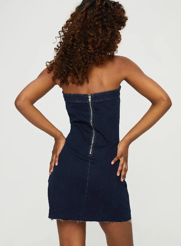 Sanaa Denim Mini Dress Blue