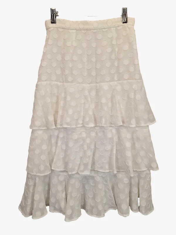 Sheike Ivory Bubble Midi Skirt Size 8