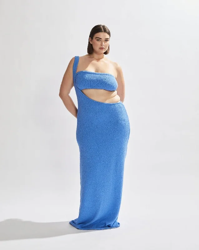 Solei Knit Maxi Dress Pacific Blue