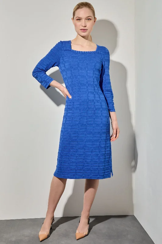 Textured Soft Knit Sheath Dress