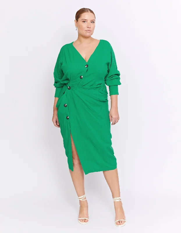 THE VITO TWIST DRESS | GREEN