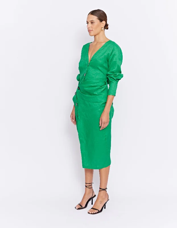 THE VITO TWIST DRESS | GREEN