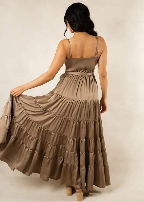 Zayla Dress in Light Taupe